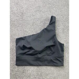 Victoria’s Secret On Point Sports Bra Medium Black One Shoulder Wireless Yoga